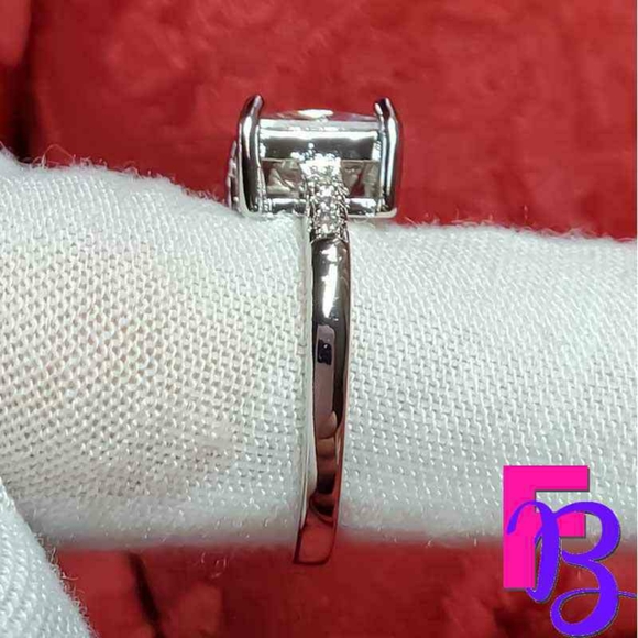 Size 9 Classic 2 CTW Princess Engagement Ring - Picture 6 of 10